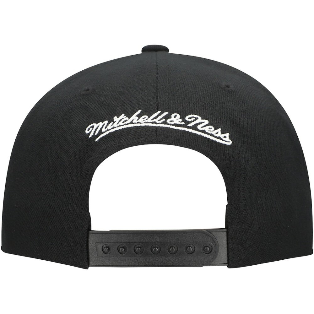 New Jersey Devils Mitchell & Ness Core Top Spot Snapback Hat Black