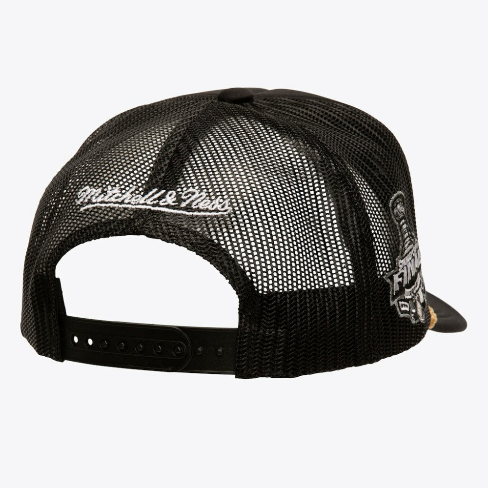 Los Angeles Kings Mitchell & Ness SOUL Collection Golden Stanley Cup Champions Trucker Adjustable Hat Black