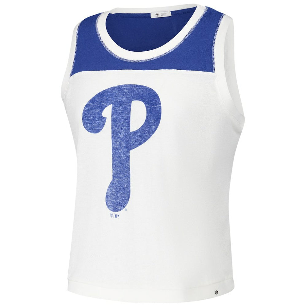 Philadelphia Phillies Women's Premier Zoey Waist Length Tank Top White | 47 brand