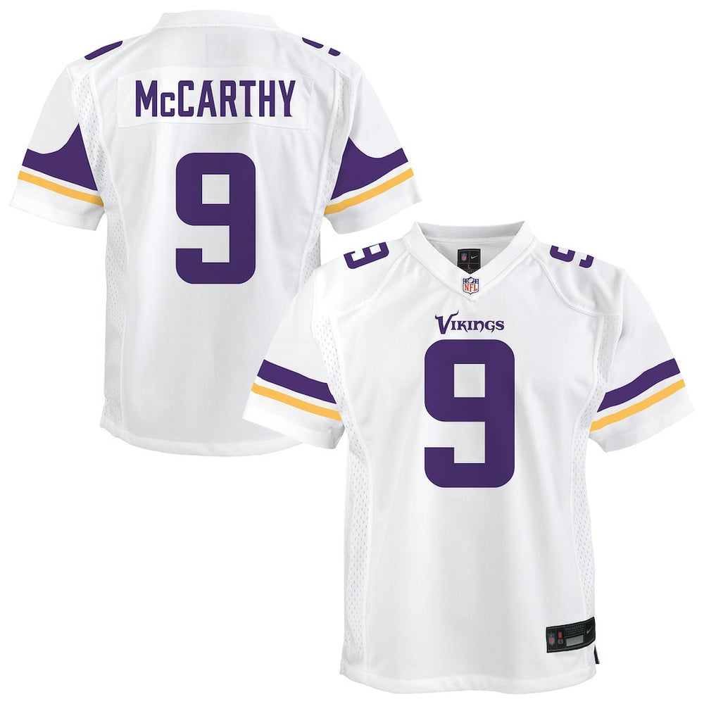 J.J. McCarthy Minnesota Vikings Youth Game Jersey - White