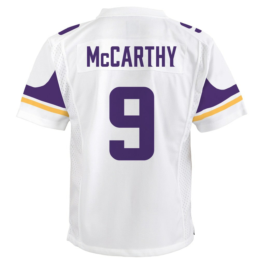 J.J. McCarthy Minnesota Vikings Youth Game Jersey - White