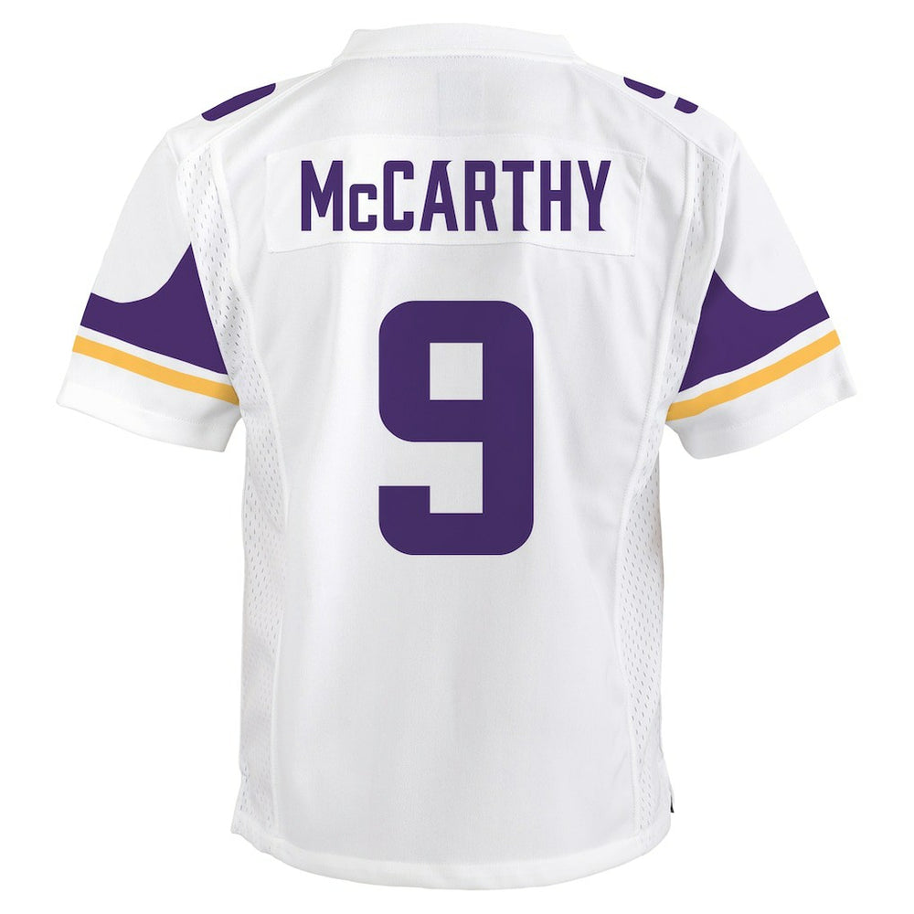 J.J. McCarthy Minnesota Vikings Youth Game Jersey - White