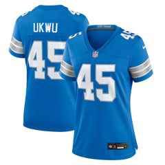 Isaac Ukwu Detroit Lions Women's Game Jersey - Blue