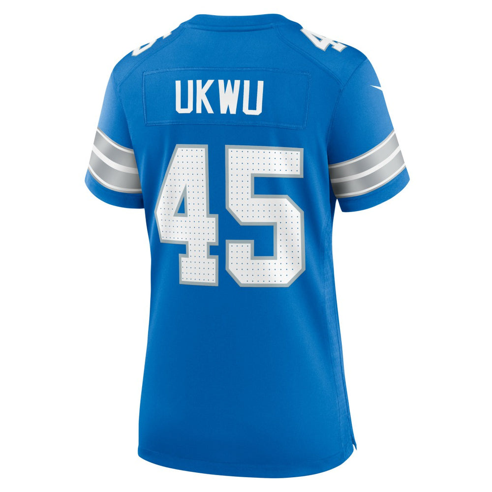 Isaac Ukwu Detroit Lions Women's Game Jersey - Blue