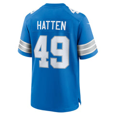 Hogan Hatten Detroit Lions Game Jersey - Blue