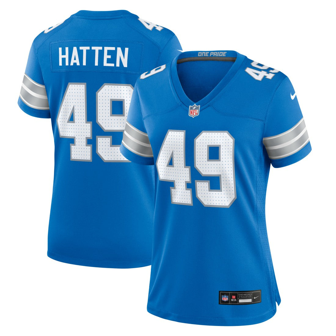 Hogan Hatten Detroit Lions Women's Game Jersey - Blue