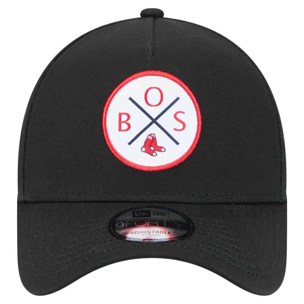 Boston Red Sox 9FORTY A-Frame Adjustable Hat Black | New Era