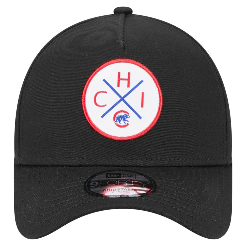Chicago Cubs 9FORTY A-Frame Adjustable Hat Black | New Era