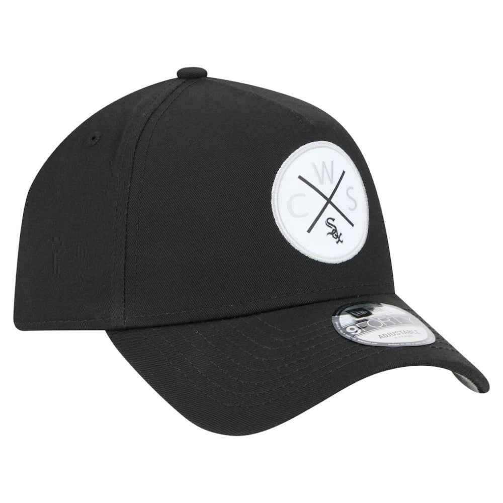 Chicago White Sox 9FORTY A-Frame Adjustable Hat Black | New Era
