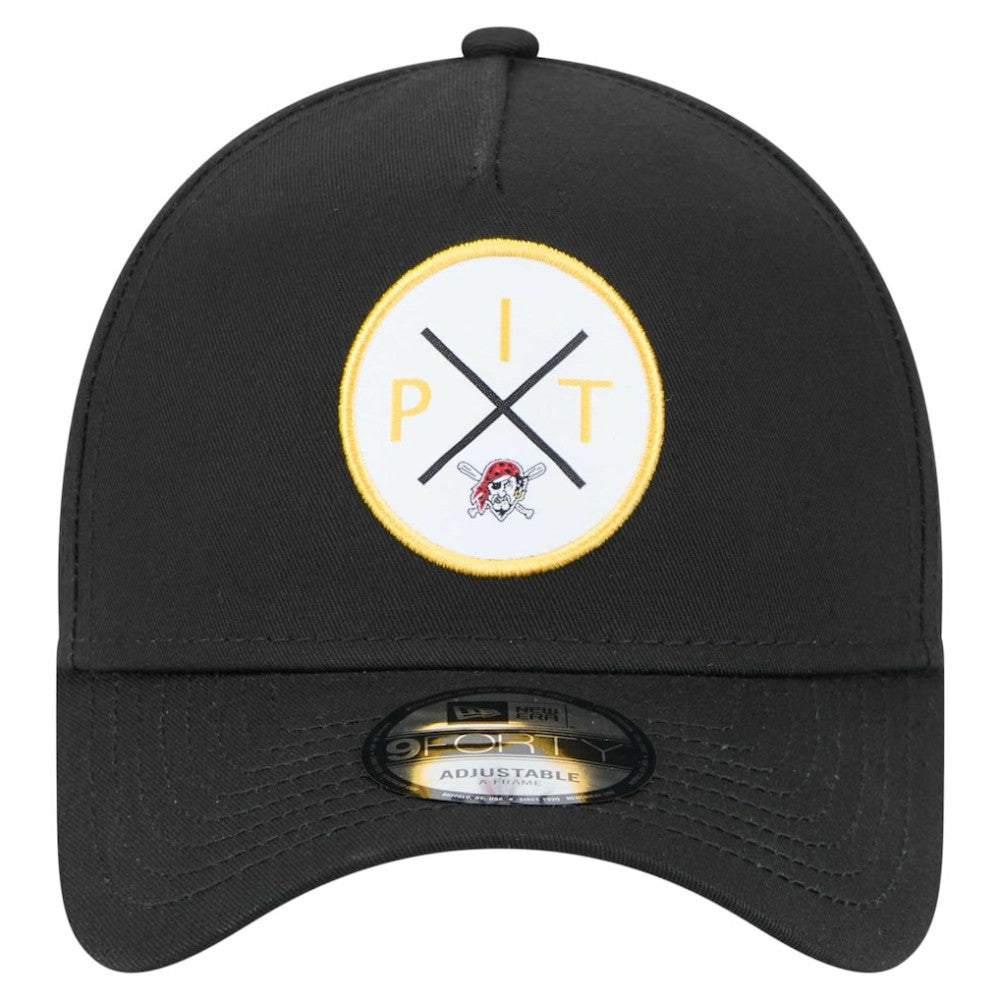 Pittsburgh Pirates 9FORTY A-Frame Adjustable Hat Black | New Era