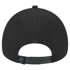 Miami Marlins 9FORTY A-Frame Adjustable Hat Black | New Era