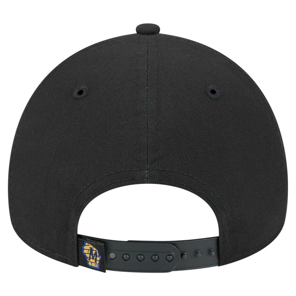 Milwaukee Brewers 9FORTY A-Frame Adjustable Hat Black | New Era