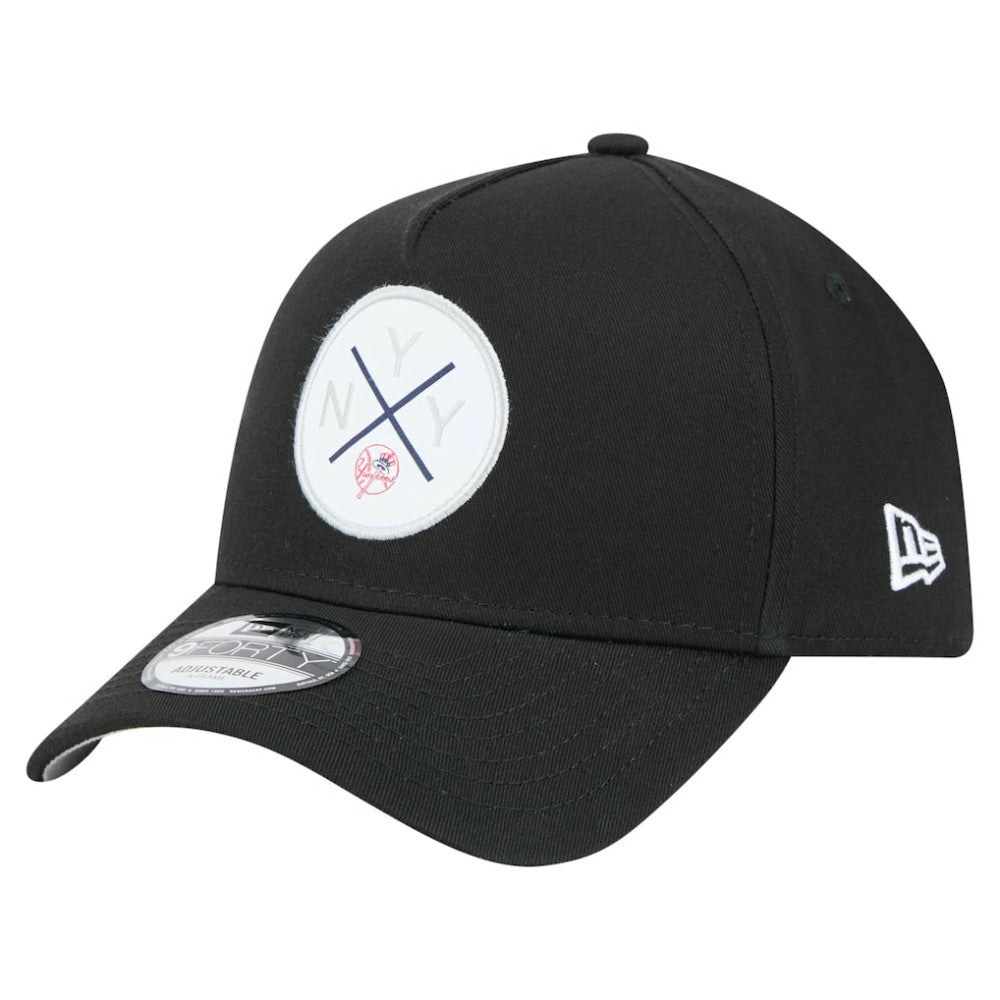 New York Yankees 9FORTY A-Frame Adjustable Hat Black | New Era