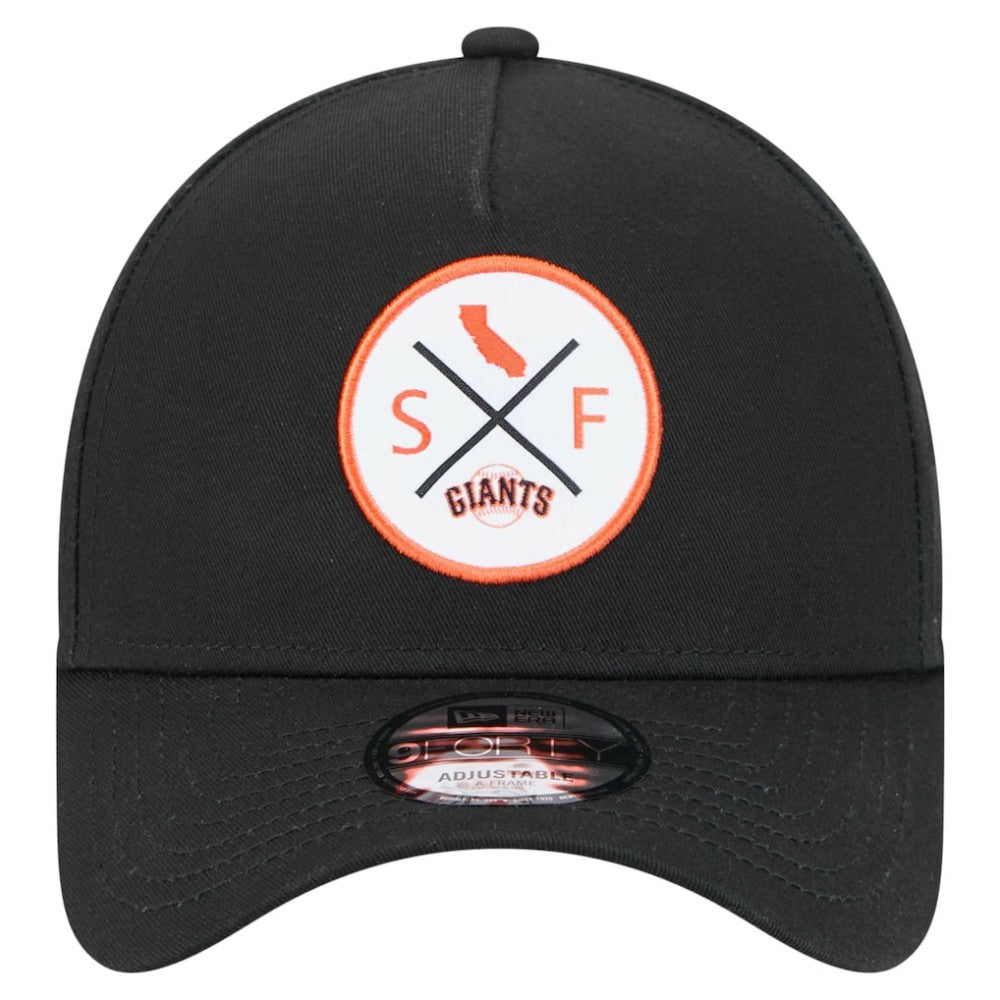 San Francisco Giants 9FORTY A-Frame Adjustable Hat Black | New Era