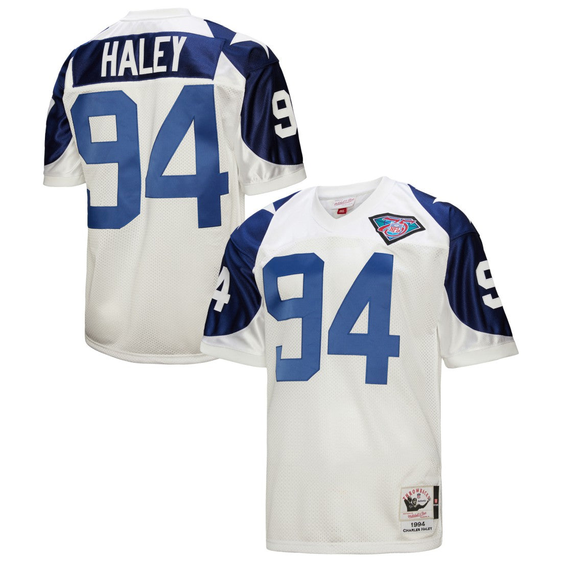Charles Haley Dallas Cowboys 1994 Authentic Throwback Retired Player Jersey - White cheap