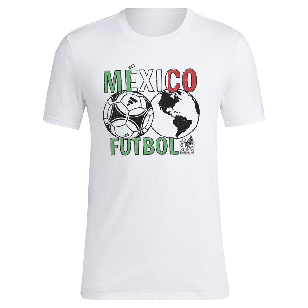 Mexico National Team Around The World T-Shirt White - Adidas