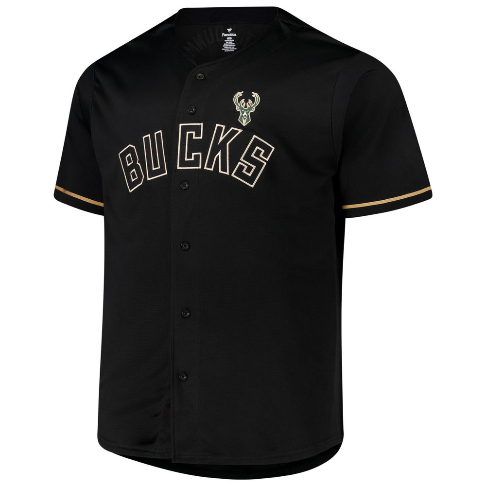 Giannis Antetokounmpo Milwaukee Bucks Profile Big & Tall Name & Number Button-Up Jersey - Black online