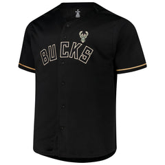 Giannis Antetokounmpo Milwaukee Bucks Profile Big & Tall Name & Number Button-Up Jersey - Black online
