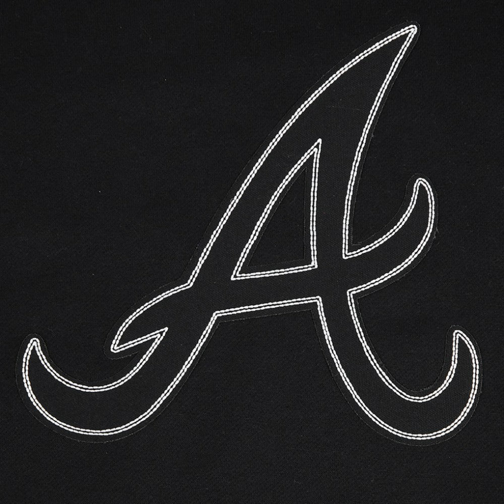 Atlanta Braves Pro Standard Paint The City Dropped Shoulder Pullover Sweatshirt Black