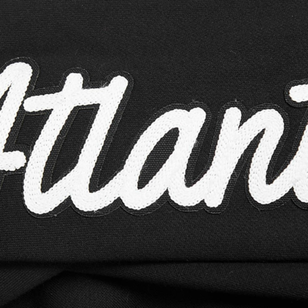 Atlanta Braves Pro Standard Paint The City Dropped Shoulder Pullover Sweatshirt Black