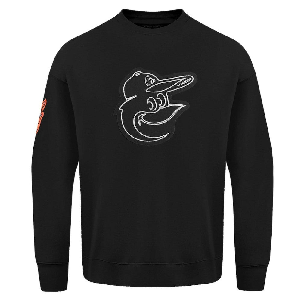 Baltimore Orioles Pro Standard Paint The City Dropped Shoulder Pullover Sweatshirt Black