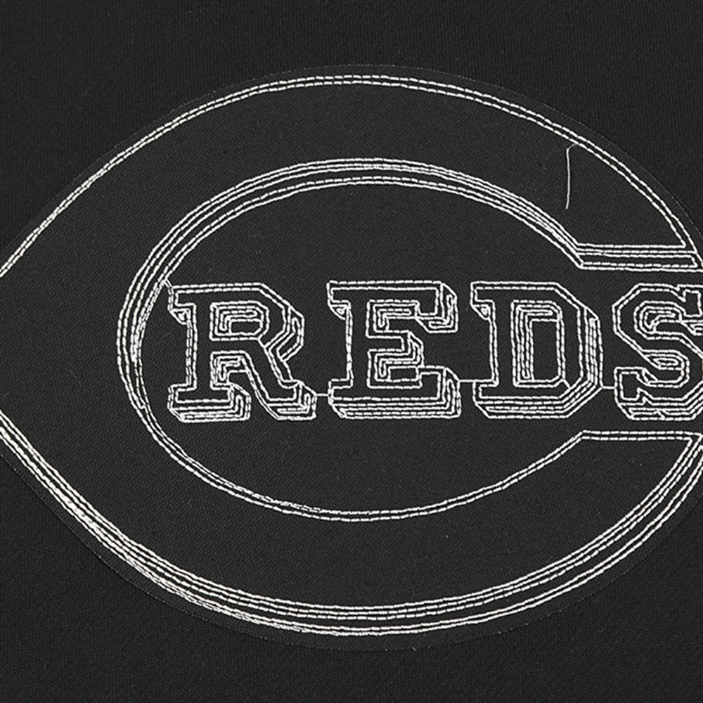 Cincinnati Reds Pro Standard Paint The City Dropped Shoulder Pullover Sweatshirt Black
