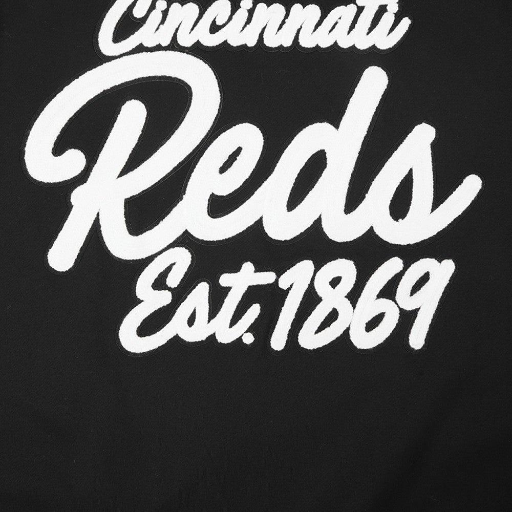Cincinnati Reds Pro Standard Paint The City Dropped Shoulder Pullover Sweatshirt Black