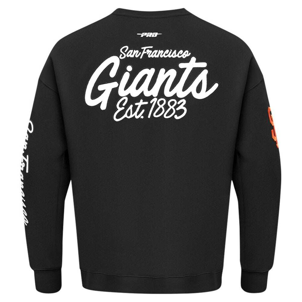 San Francisco Giants Pro Standard Paint The City Dropped Shoulder Pullover Sweatshirt Black