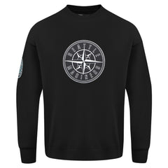 Seattle Mariners Pro Standard Paint The City Dropped Shoulder Pullover Sweatshirt Black