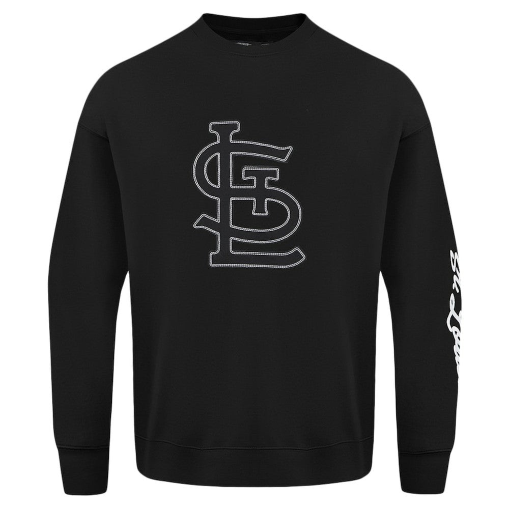 St. Louis Cardinals Pro Standard Paint The City Dropped Shoulder Pullover Sweatshirt Black