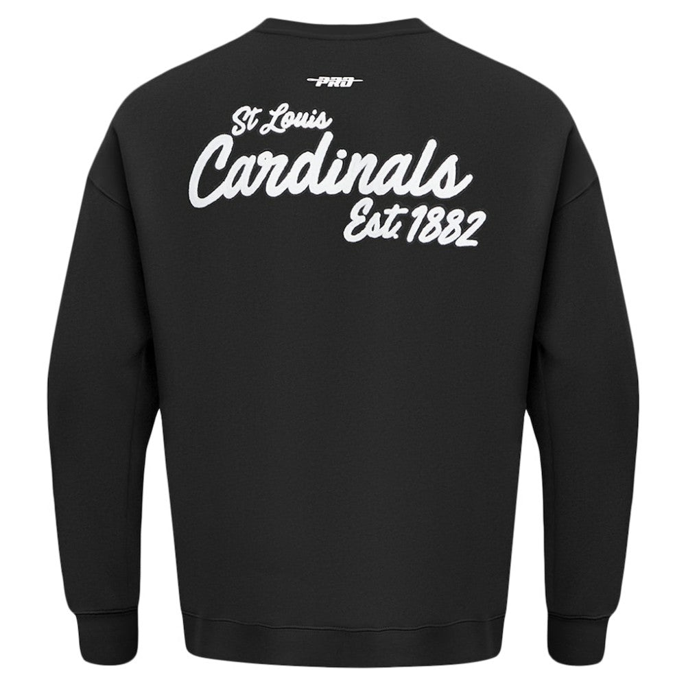 St. Louis Cardinals Pro Standard Paint The City Dropped Shoulder Pullover Sweatshirt Black