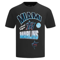 Miami Marlins Pro Standard Turn It Up Dropped Shoulder T-Shirt Black