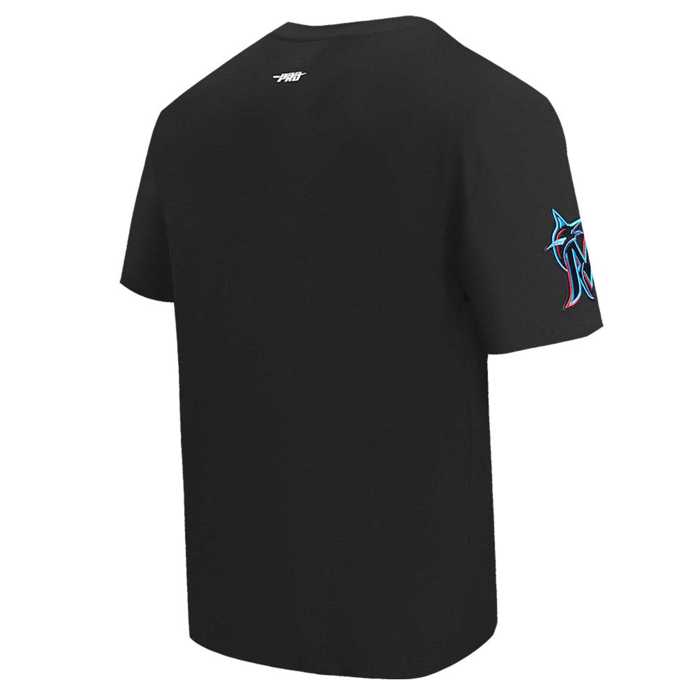 Miami Marlins Pro Standard Turn It Up Dropped Shoulder T-Shirt Black