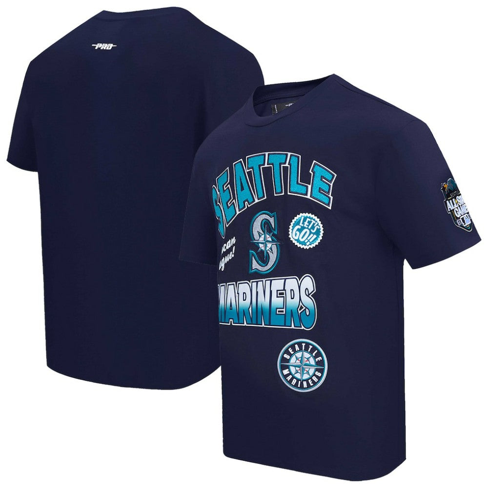 Seattle Mariners Pro Standard Turn It Up Dropped Shoulder T-Shirt Navy