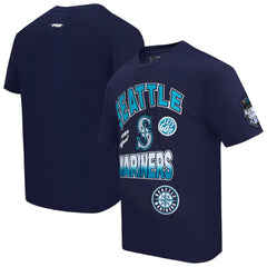 Seattle Mariners Pro Standard Turn It Up Dropped Shoulder T-Shirt Navy