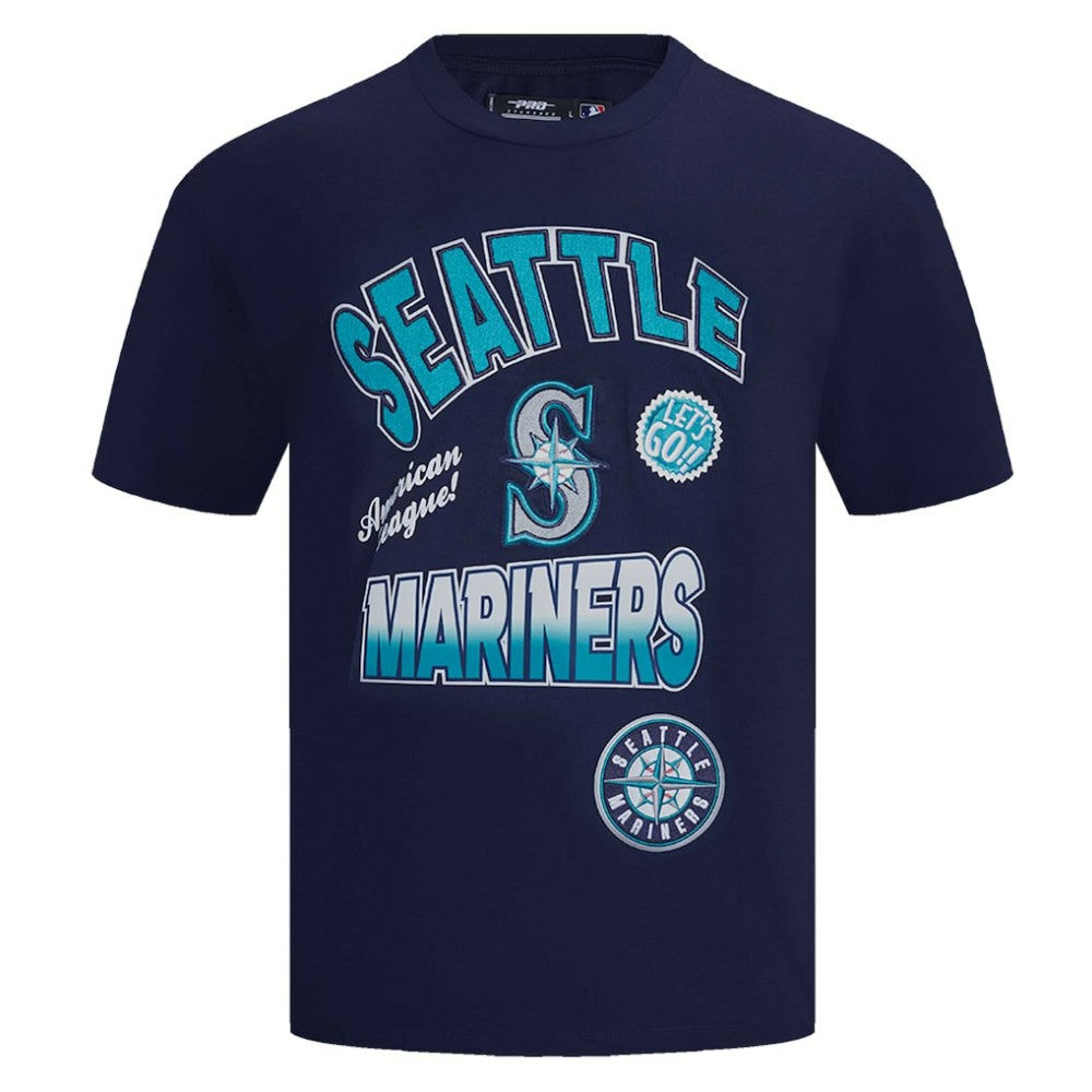 Seattle Mariners Pro Standard Turn It Up Dropped Shoulder T-Shirt Navy