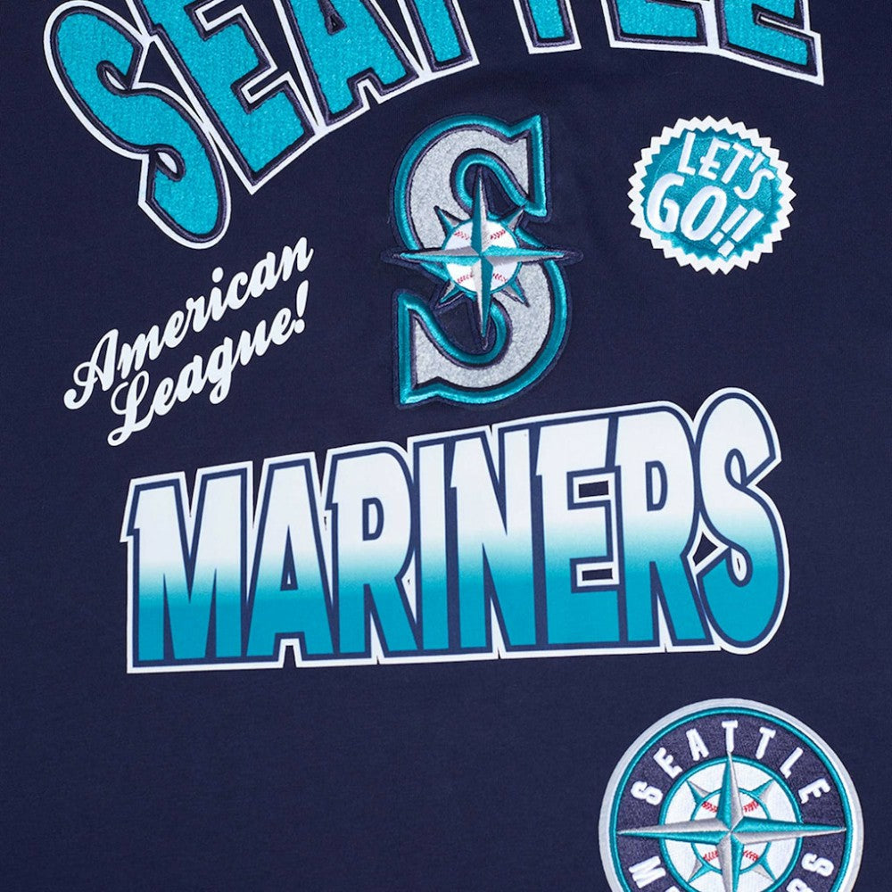 Seattle Mariners Pro Standard Turn It Up Dropped Shoulder T-Shirt Navy