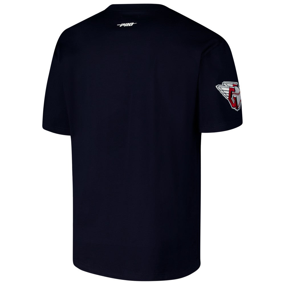 Cleveland Guardians Pro Standard Turn It Up Dropped Shoulder T-Shirt Navy