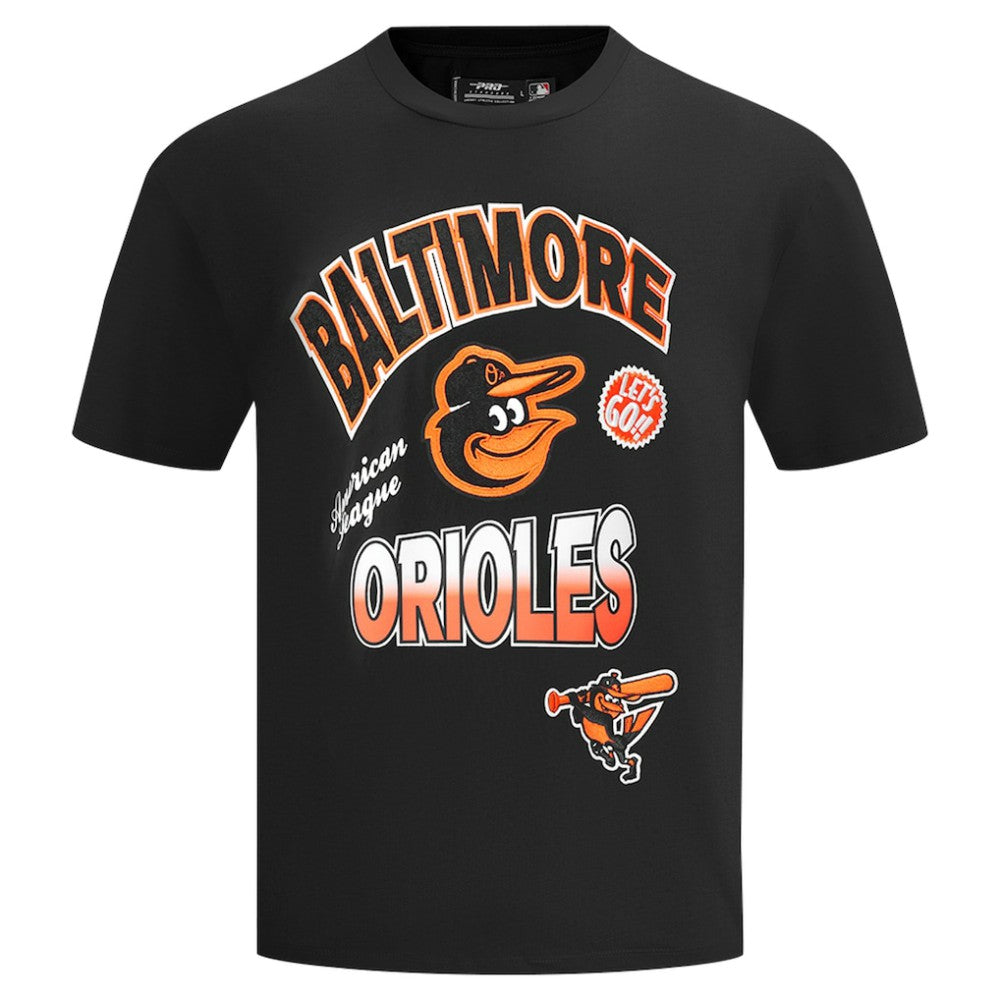 Baltimore Orioles Pro Standard Turn It Up Dropped Shoulder T-Shirt Black