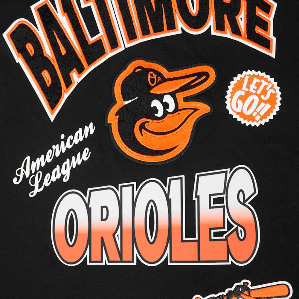 Baltimore Orioles Pro Standard Turn It Up Dropped Shoulder T-Shirt Black