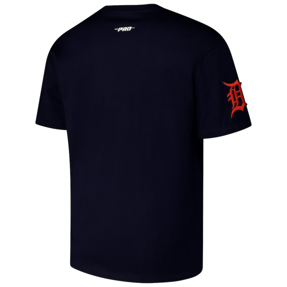 Detroit Tigers Pro Standard Turn It Up Dropped Shoulder T-Shirt Navy
