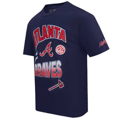 Atlanta Braves Pro Standard Turn It Up Dropped Shoulder T-Shirt Navy