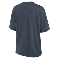 Los Angeles Dodgers Women's Oversized Elements Raw Edge Future Ground T-Shirt Blue