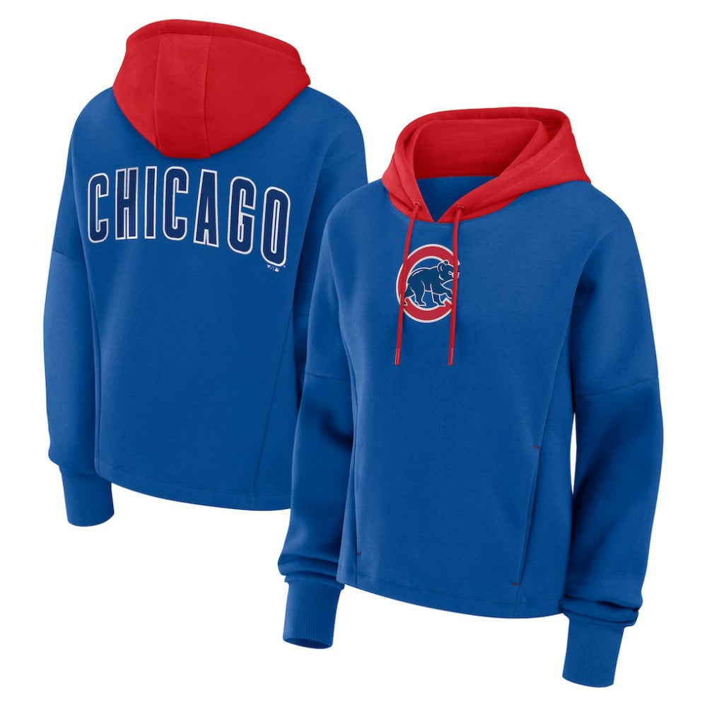 Chicago Cubs Women's Oversized Legacy Favorite Spectator Pullover Hoodie Royal