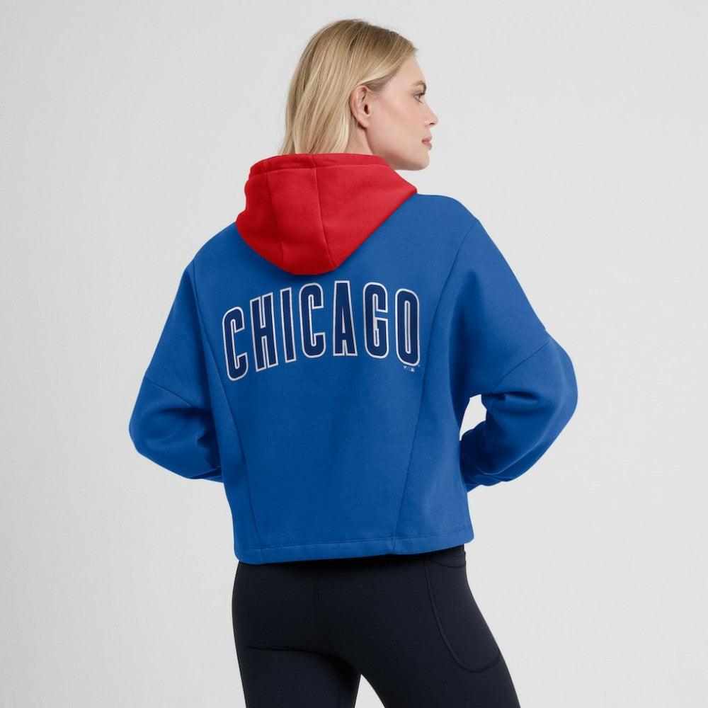 Chicago Cubs Women's Oversized Legacy Favorite Spectator Pullover Hoodie Royal