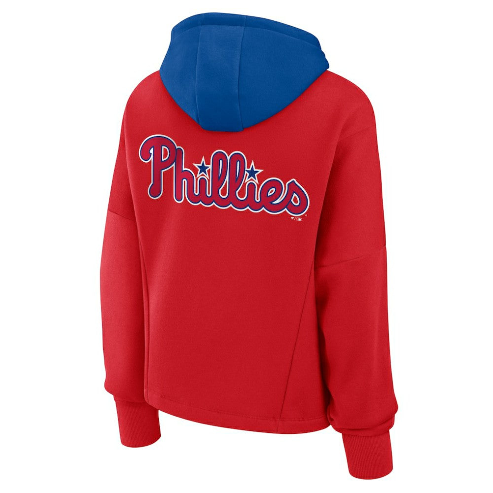 Philadelphia Phillies Women's Oversized Legacy Favorite Spectator Pullover Hoodie Red