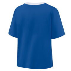 Los Angeles Dodgers Oversized Race To Win V-Neck T-Shirt Royal/Graphite