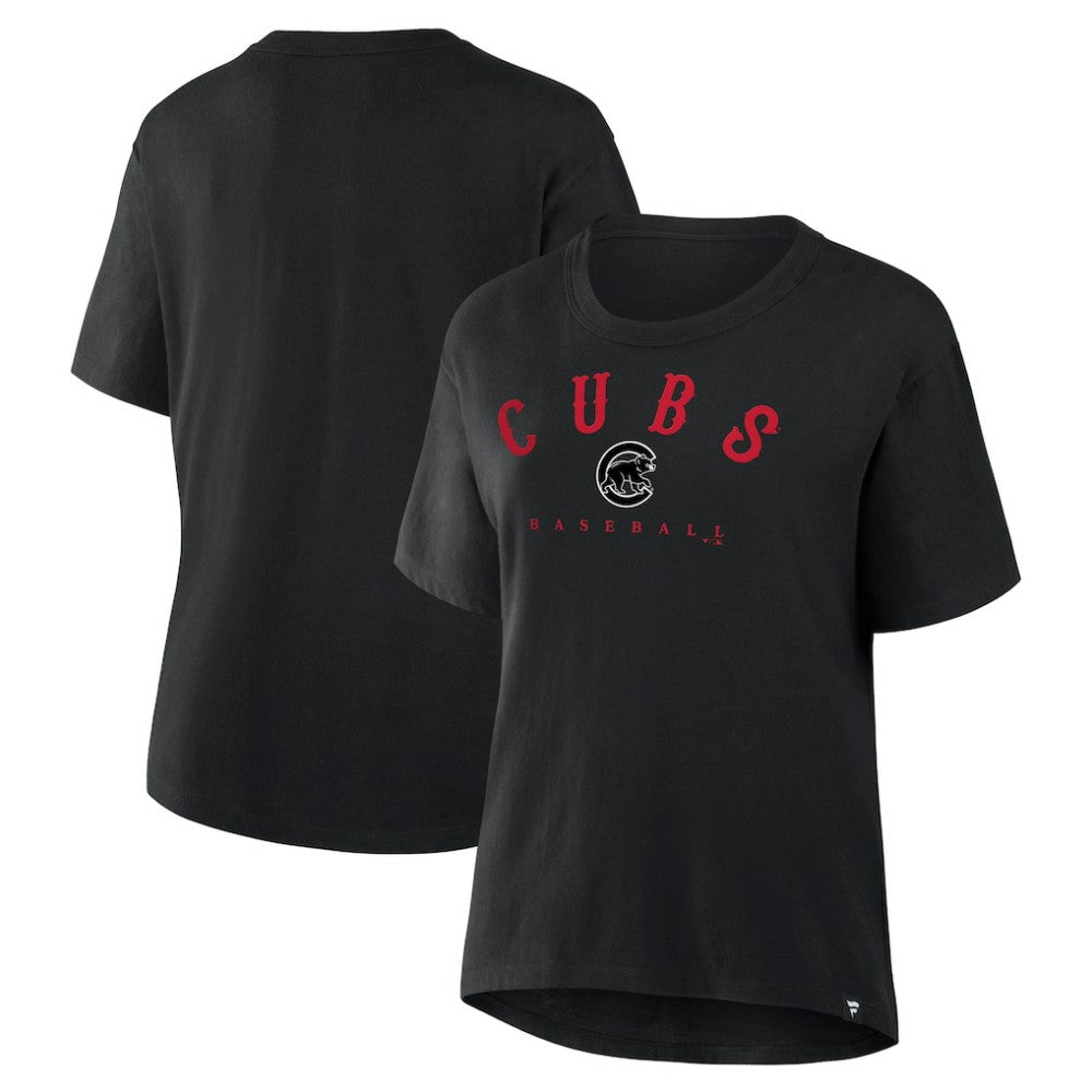Chicago Cubs Women's Home Run Legacy T-Shirt Black