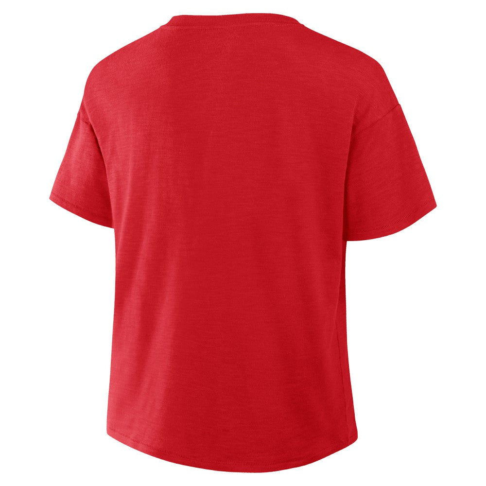 St. Louis Cardinals Women's Fan Fave Stadium Slub Boxy T-Shirt Red