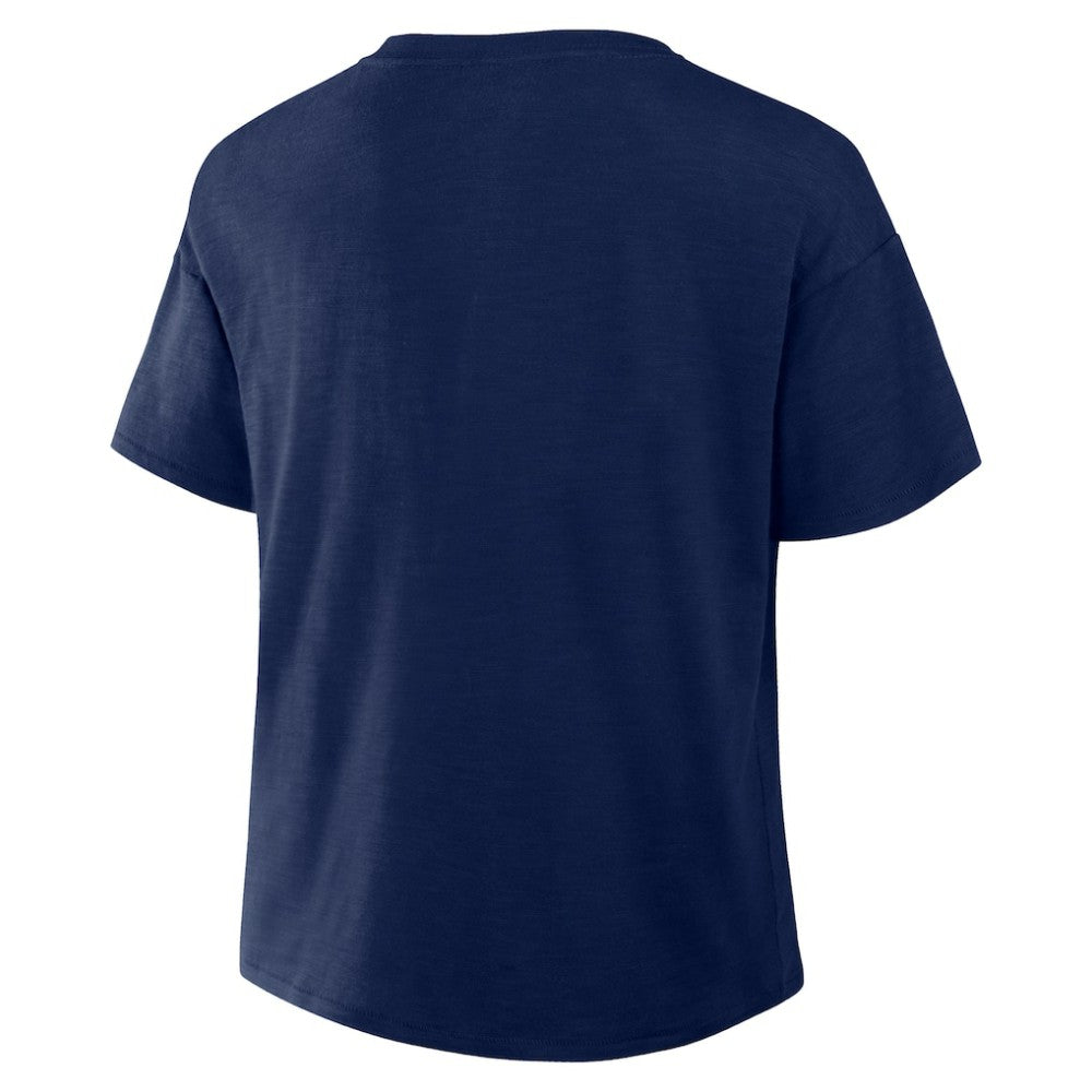 Atlanta Braves Women's Fan Fave Stadium Slub Boxy T-Shirt Navy